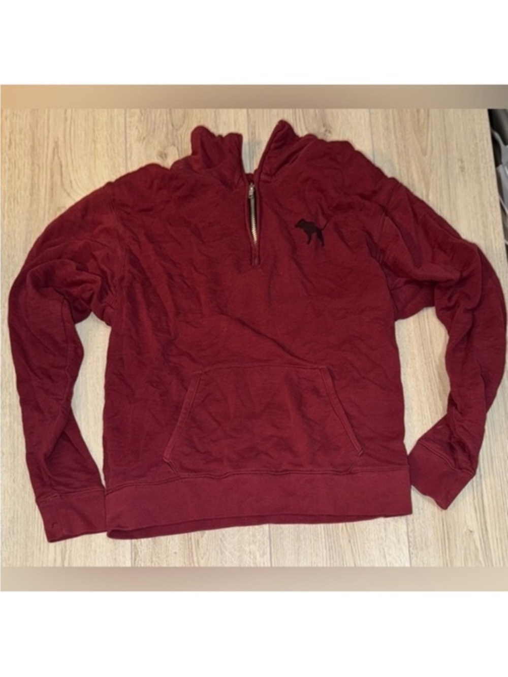 Victoria’s Secret pink red black quarter zip sweatshirt sweater